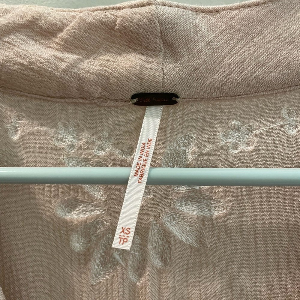 Free People Floral Embroidered Dress in Soft Tan - Picture 5 of 6